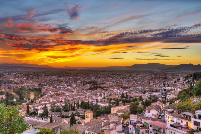 Granada Sunset Skyline